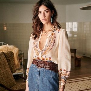 Bohemian SEZANE Shirt (silk) - Tags still on!